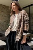 Laundry B Suko Suedette Bomber Jacket Animal /10 =